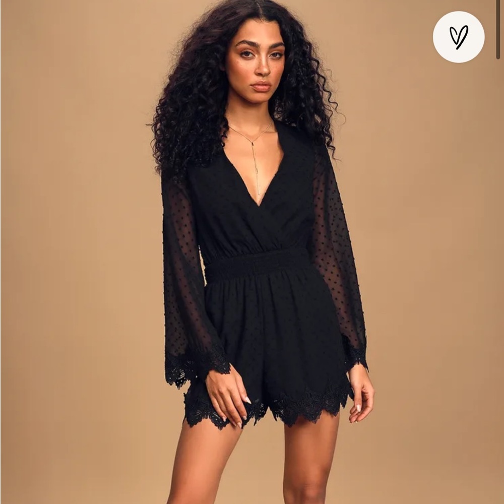 Lulu’s LongSleeve Romper (Large, Black)